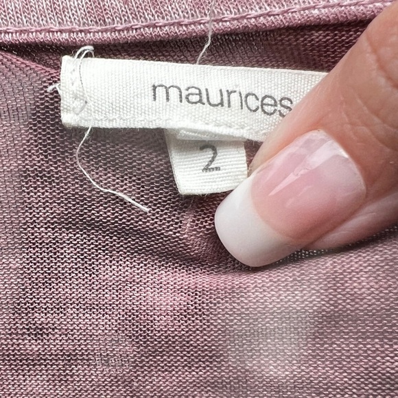 Maurices Dark Pink Cactus Lightweight Tee (Size 2X) - Picture 5 of 6